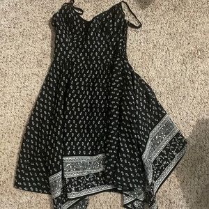 Hollister black dress with patterns
